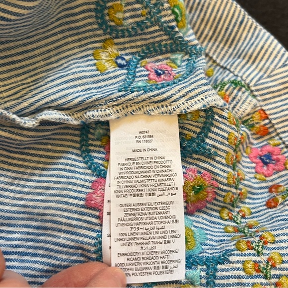 Boden Kate Linen Embroidered Midi Shirt Dress Size 8 - Picture 7 of 11